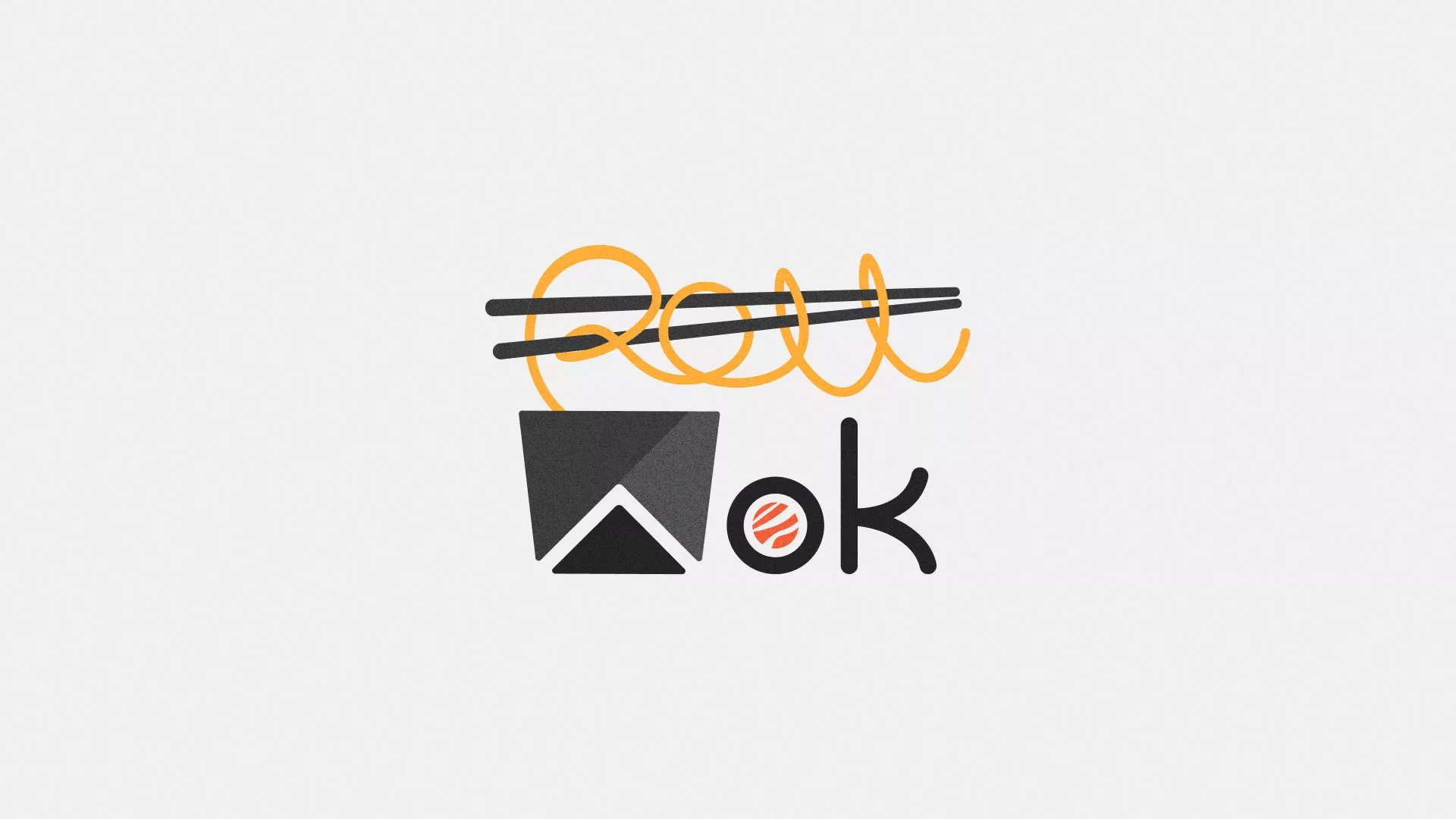 Разработка логотипа в Кимрах для суши-бара «Roll Wok Club»